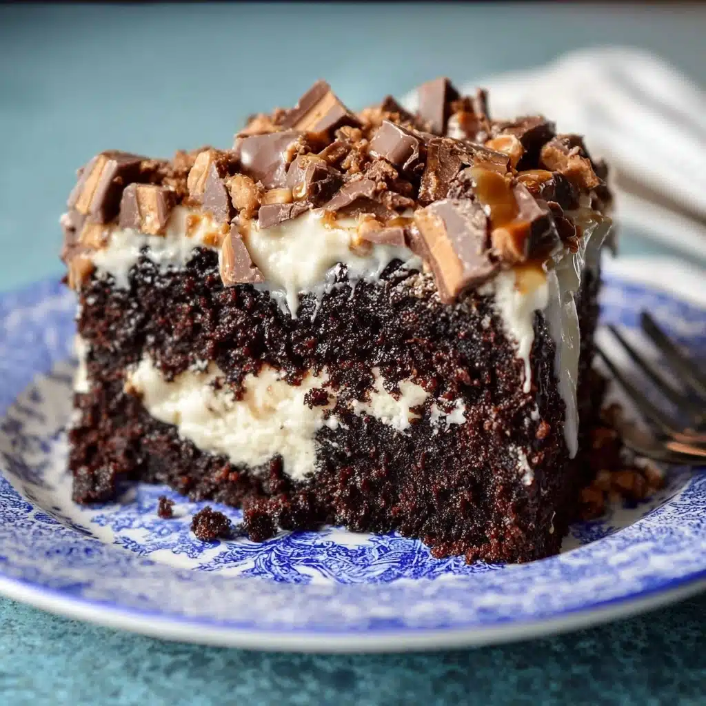 Chocolate Peanut Butter Poke Cake Recipe - Recipe Image