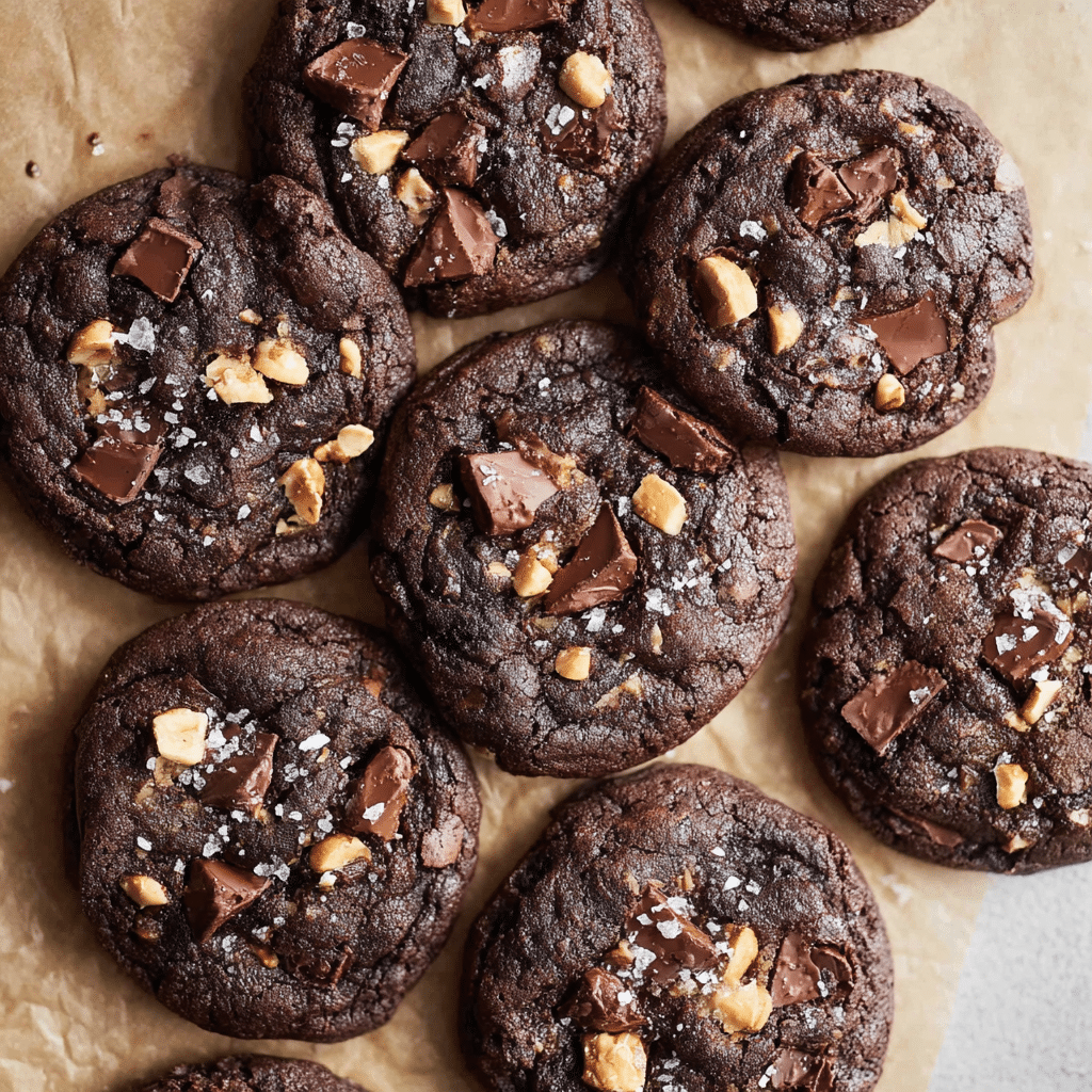 Double Chocolate Hazelnut Cookies Recipe - Recipe Image