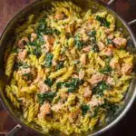 Salmon Pasta with Spinach Recipe