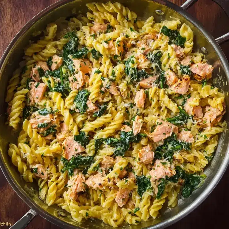 Salmon Pasta with Spinach Recipe