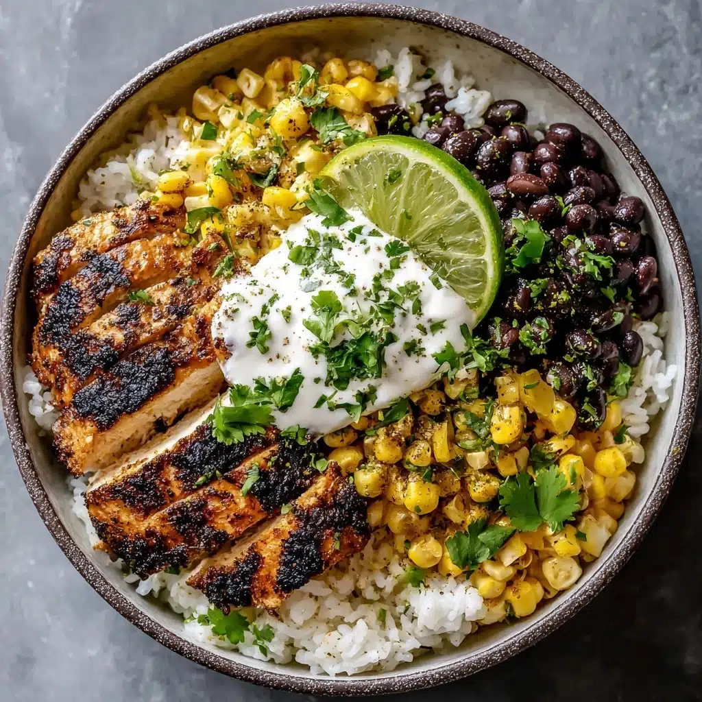 Mexican Street Corn Chicken Rice Bowl Recipe