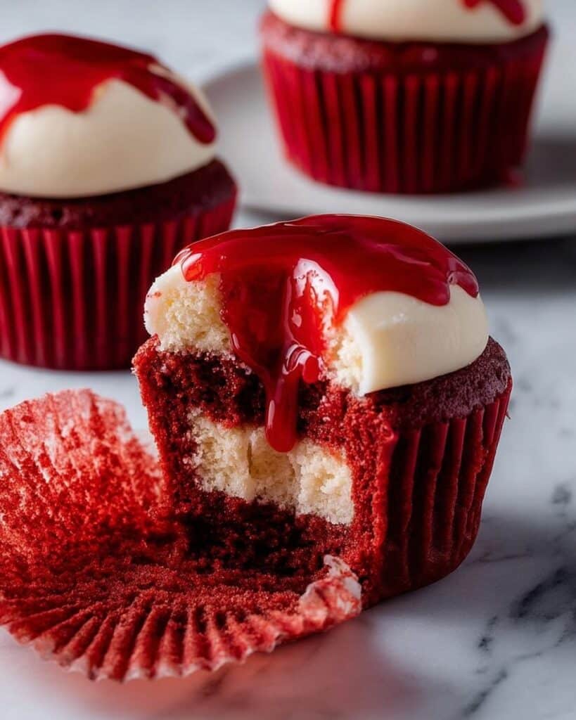 Vampire Bite Halloween Cupcakes Recipe