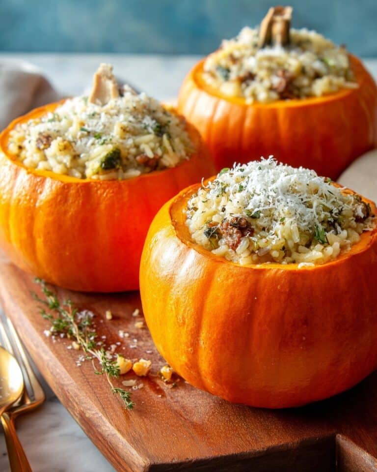 Sausage & Rice Stuffed Pumpkins Recipe