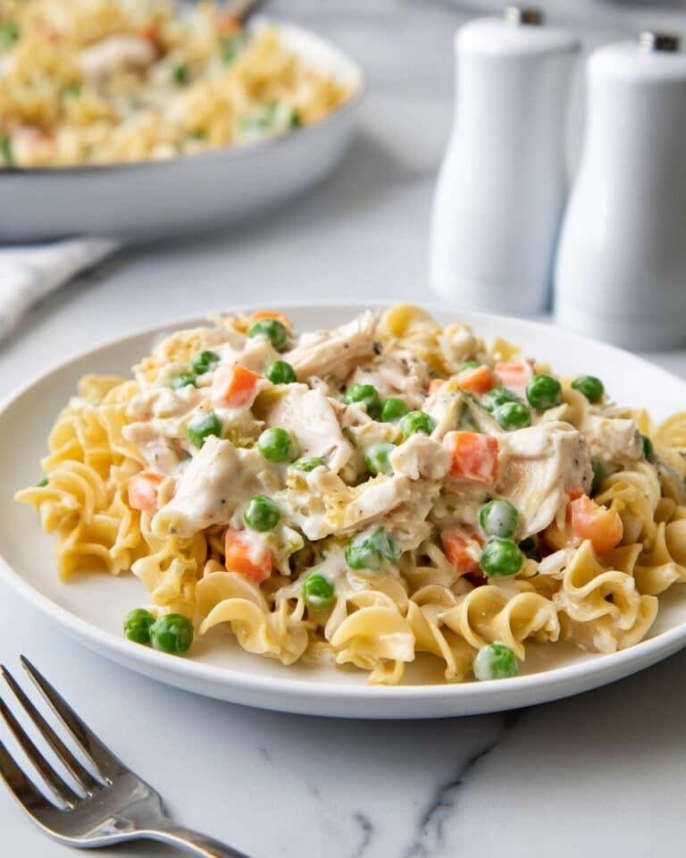 Chicken Pot Pie Noodles Recipe