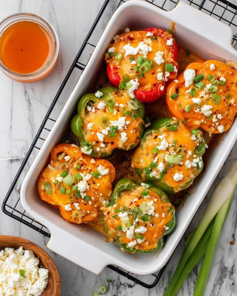 Buffalo Chicken Stuffed Bell Peppers Recipe