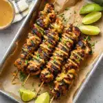 Thai Marinated Grilled Chicken Skewers with Peanut Sauce Recipe