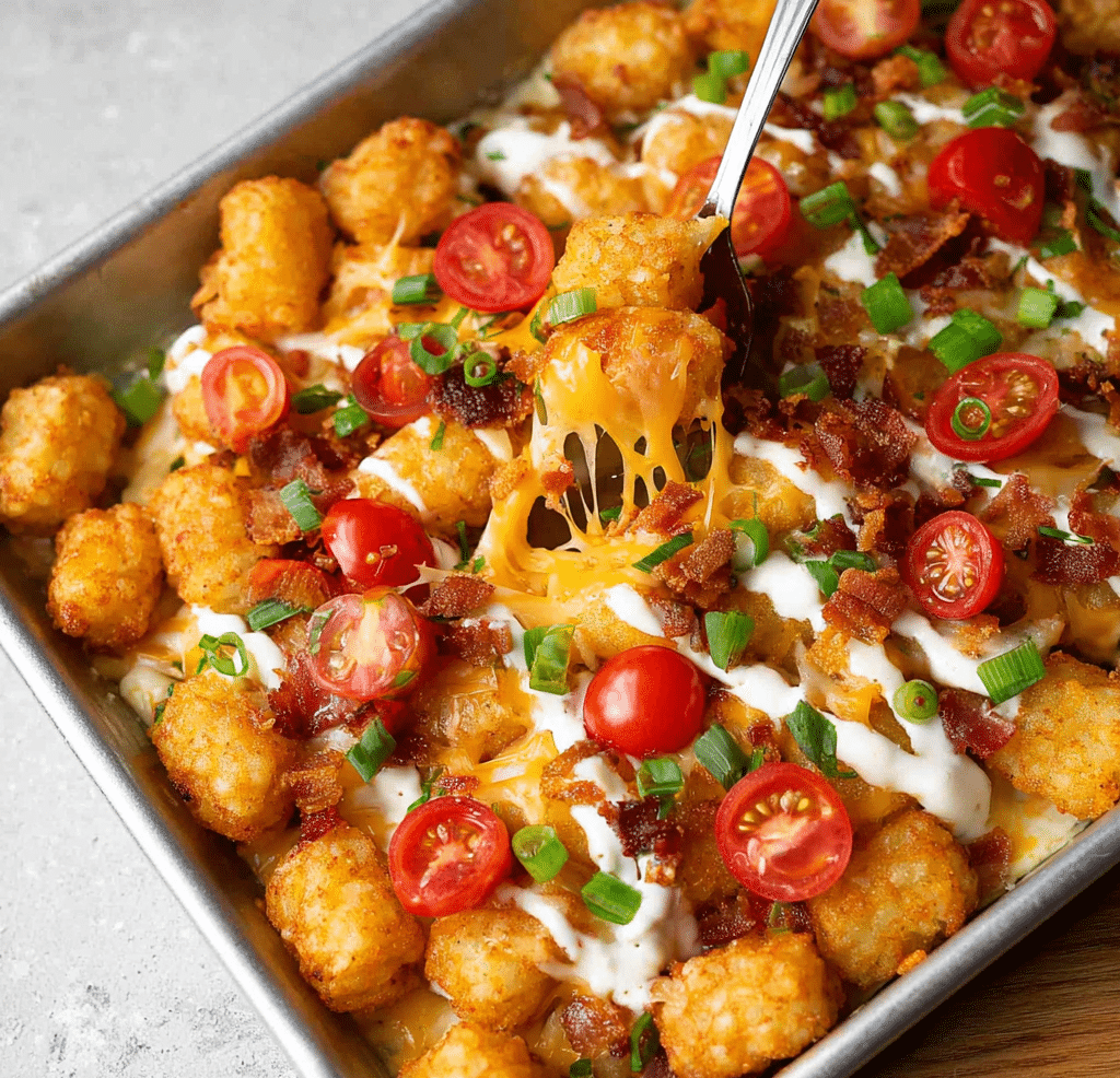 Loaded Tater Tot Nachos Recipe