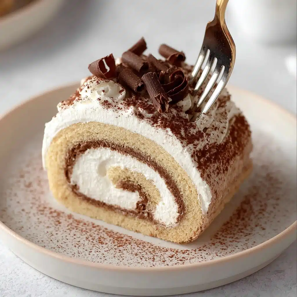 Gourmet Tiramisu Yule Log Cake Recipe - Recipe Image