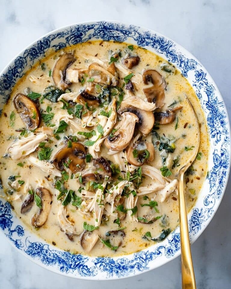 Rotisserie Chicken and Mushroom Spinach Soup Recipe