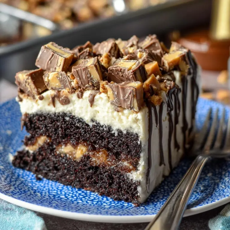 Chocolate Peanut Butter Poke Cake Recipe
