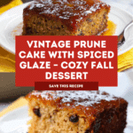 Vintage Prune Cake with Glaze Recipe