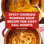 Spicy chorizo pumpkin soup Recipe