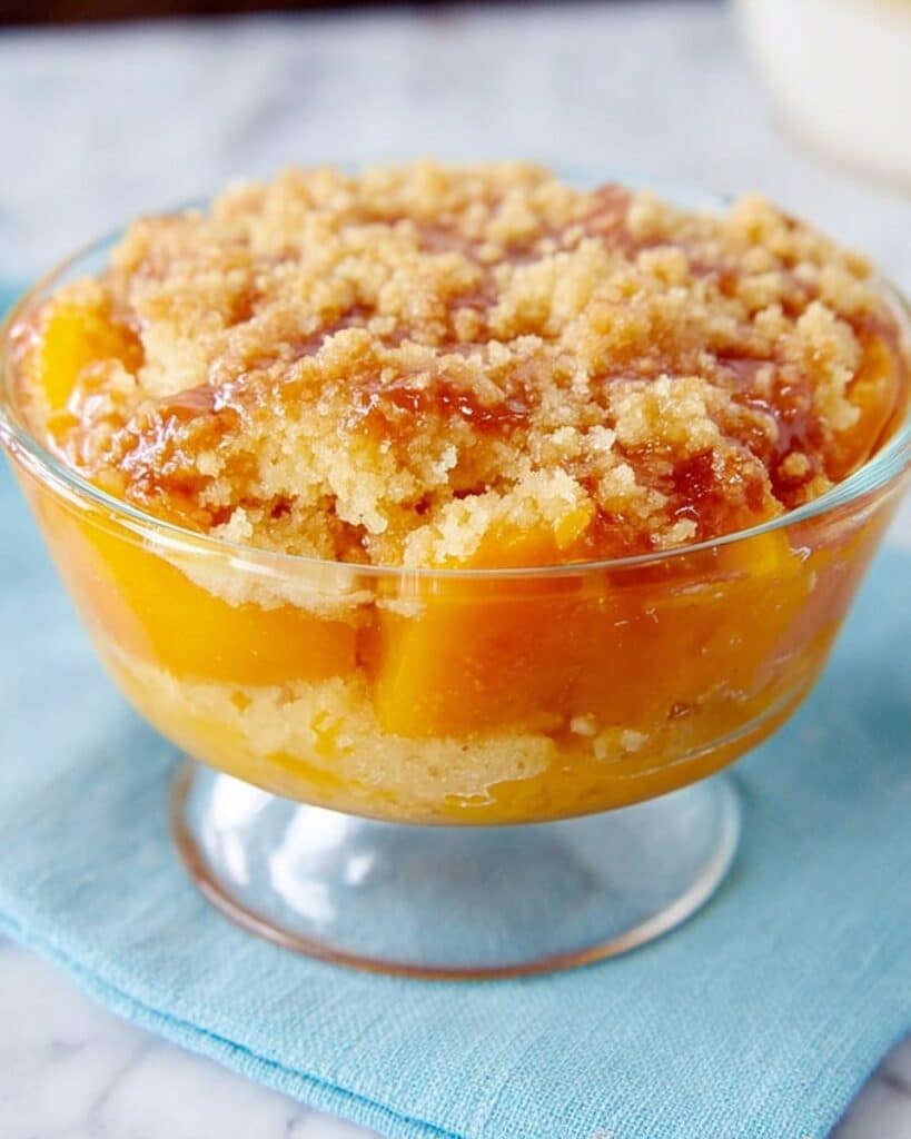Slow Cooker Peach Cobbler Recipe