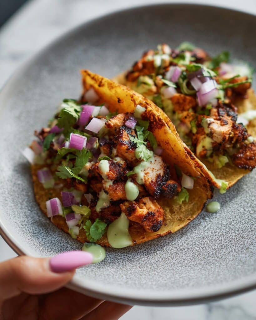 Ridiculously Good Chicken Tacos with Green Sauce Recipe