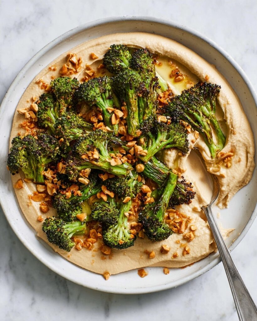 Roasted Broccoli with Whipped Tofu and Chile Crisp Crunch Recipe