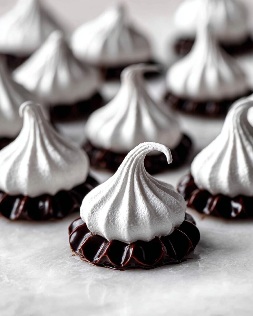 Chocolate Dipped Meringue Cookies Recipe