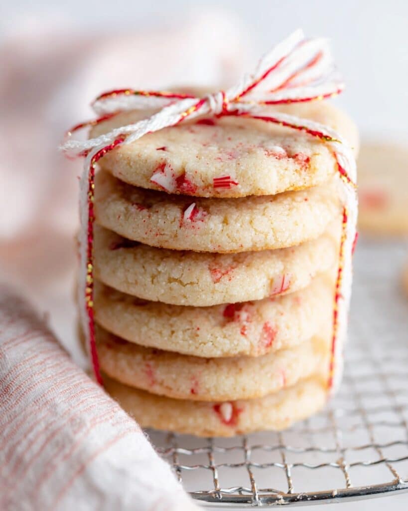 Peppermint Shortbread Cookies Recipe