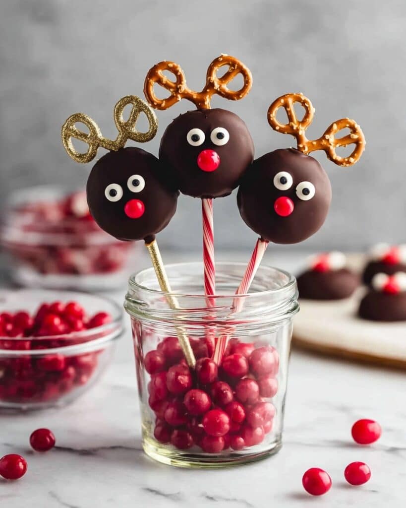 Chocolate Covered Oreo Reindeer Cookies Recipe