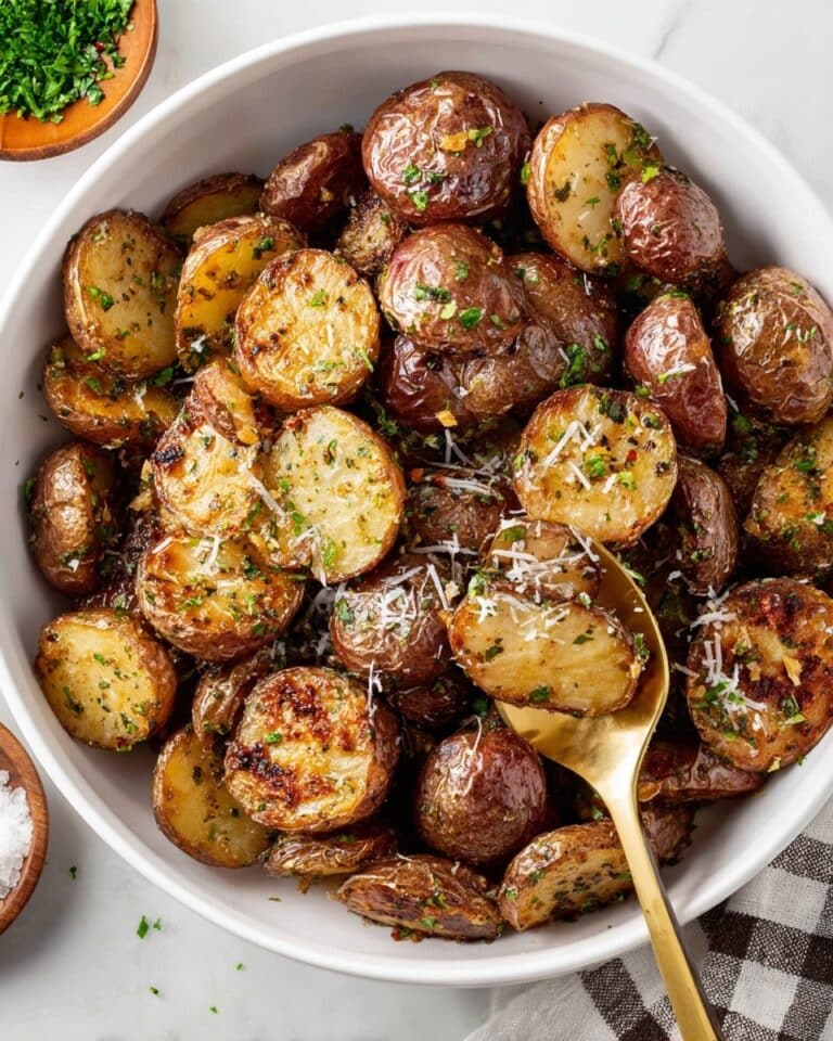 Grilled Baby Potatoes with Fresh Herbs and Parmesan Recipe