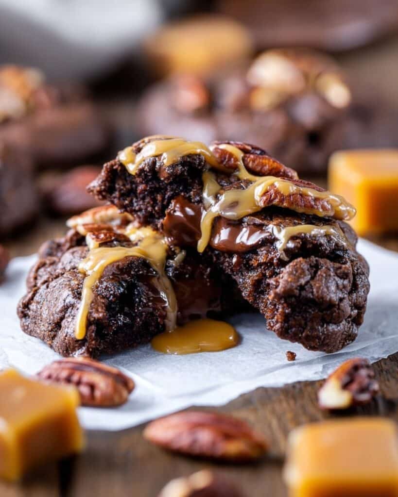 Chocolate Turtle Cookies Recipe
