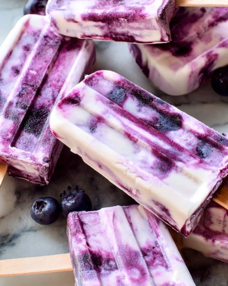 4 Ingredient Blueberry Yogurt Popsicles Recipe