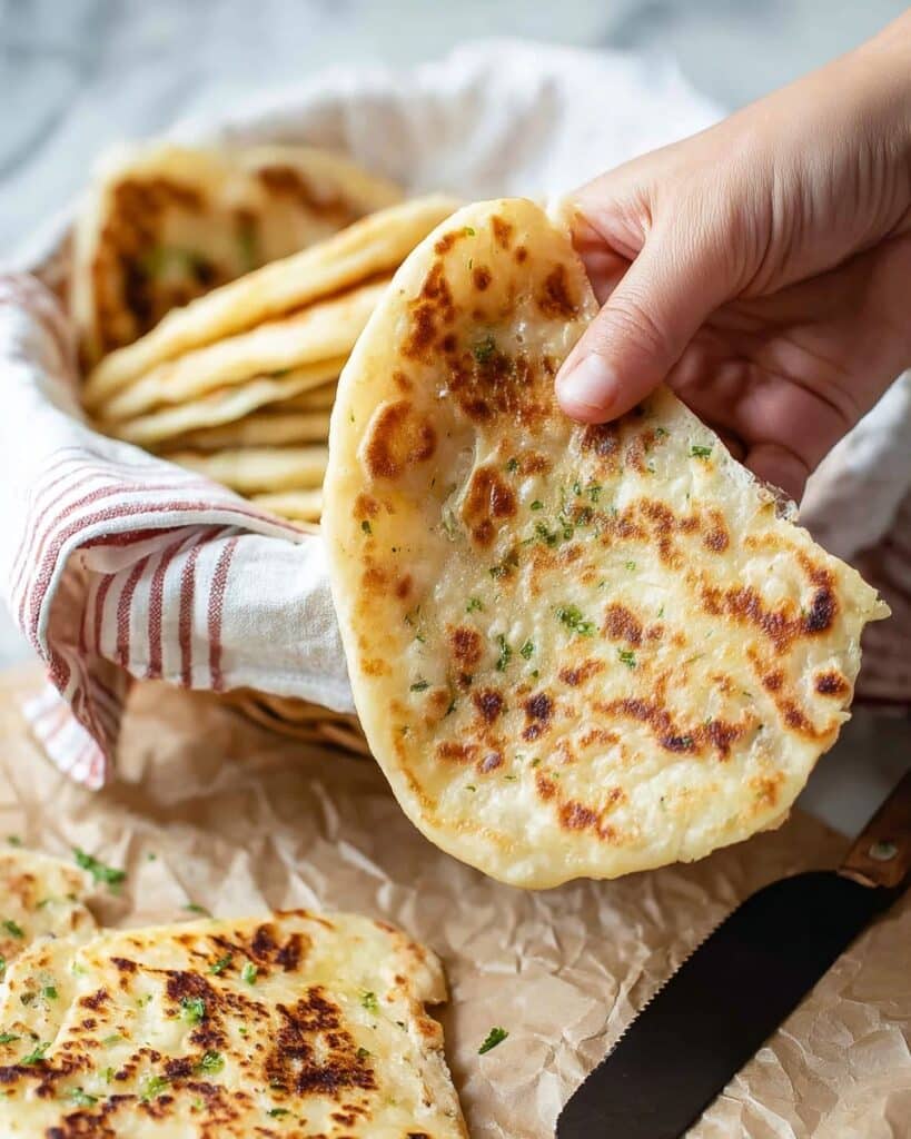 Cheese Stuffed Flatbread Recipe