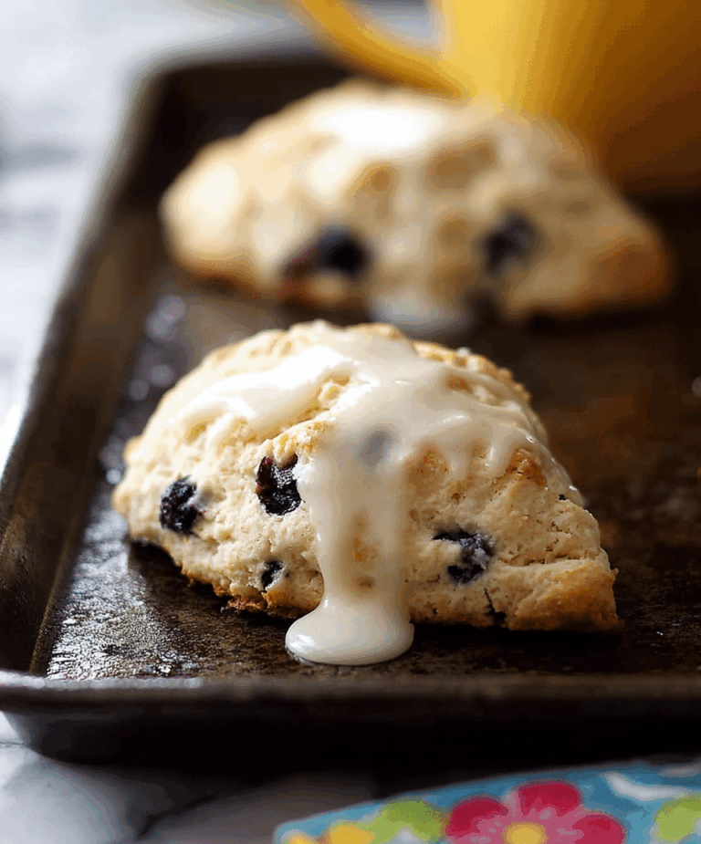 Blueberry Cream Scones with Meyer Lemon Glaze Recipe