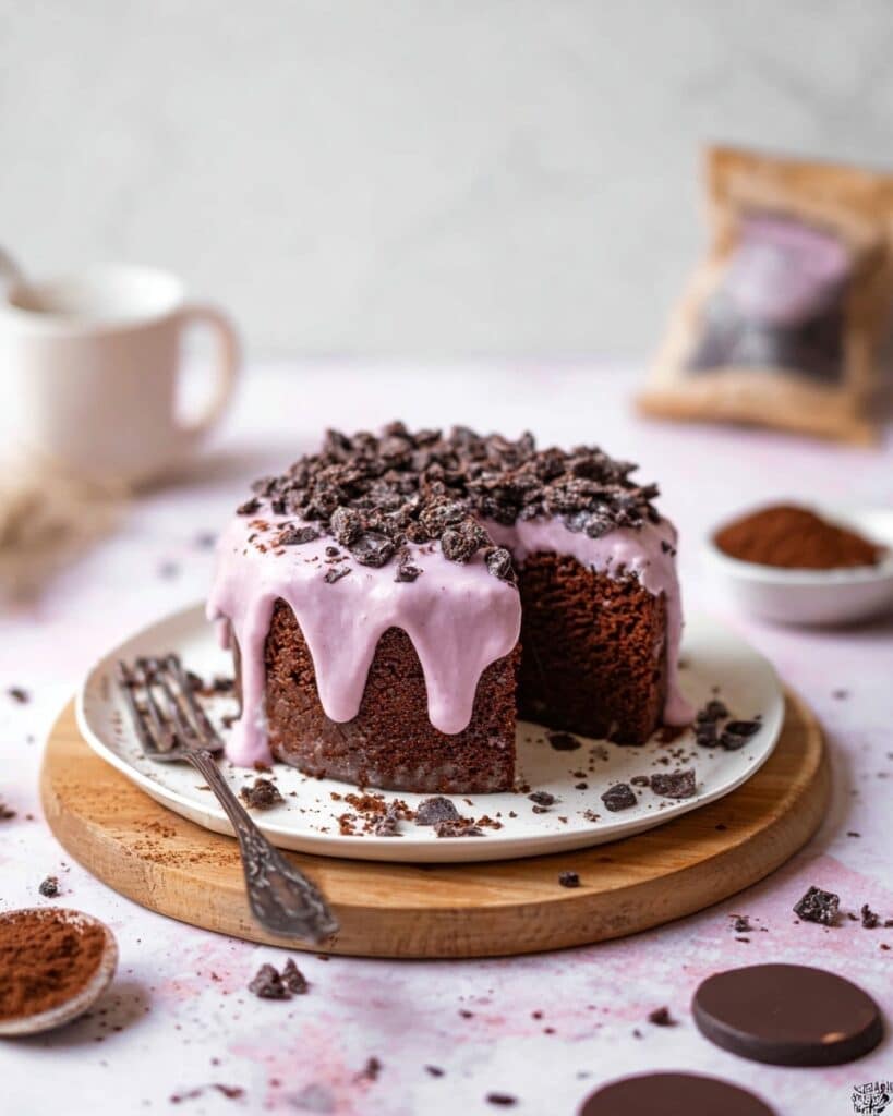 Mocha Lava Cake with Ube Cream Recipe