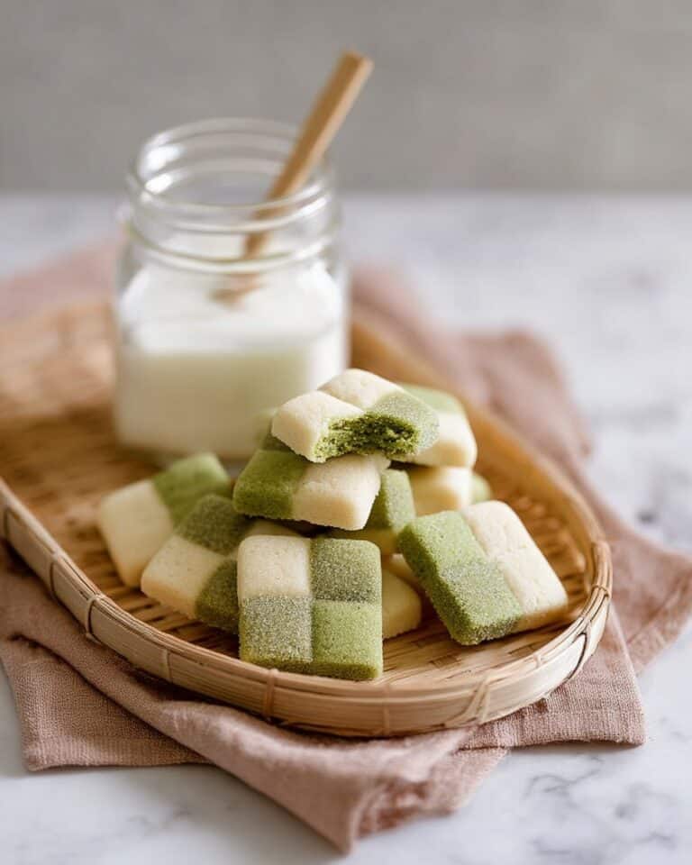 Matcha Checkerboard Pattern Cookies Recipe