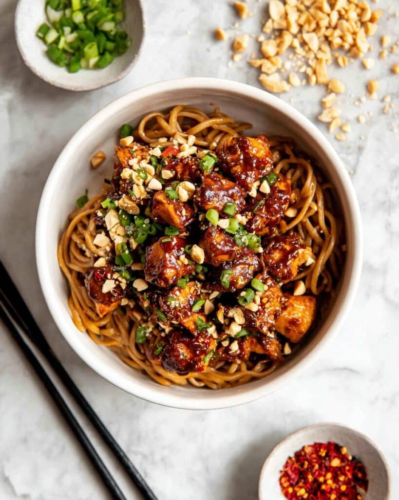 Kung Pao Chicken Noodles Recipe