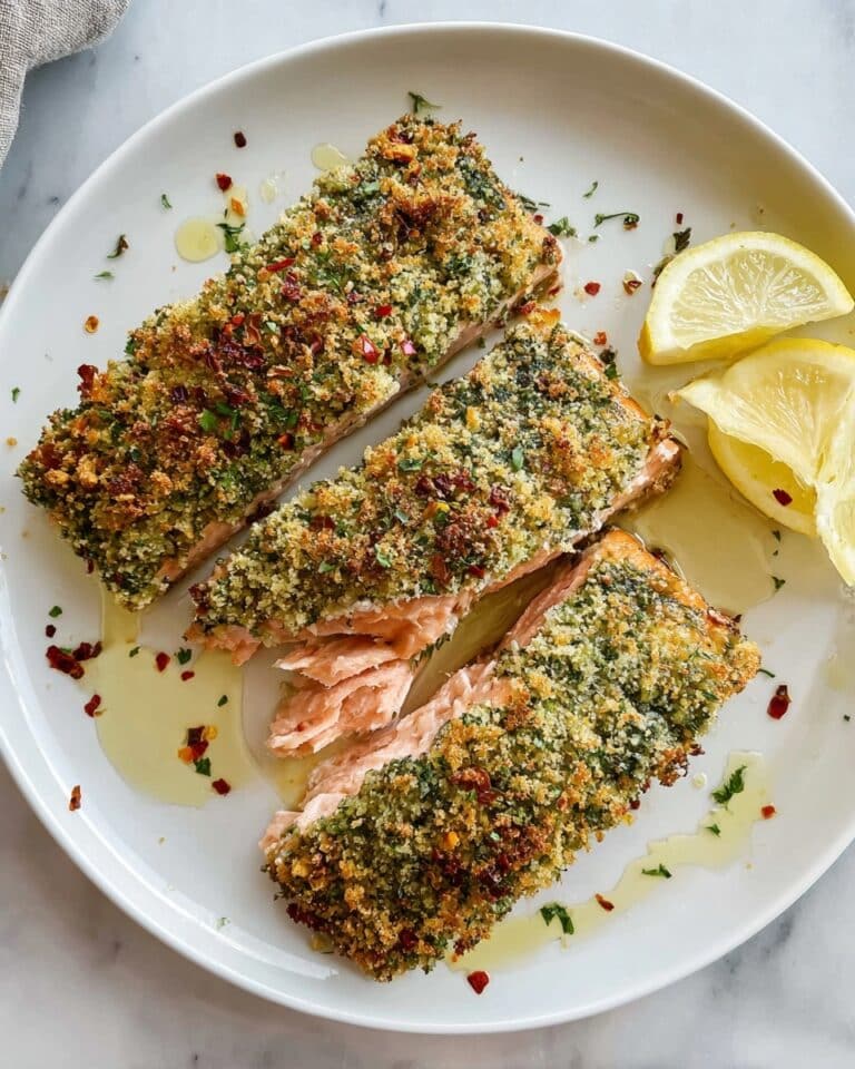 Easy Garlic Parmesan Crusted Salmon Recipe