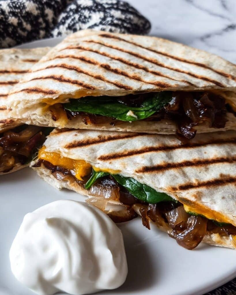 Caramelized Onion and Mushroom Quesadilla Recipe
