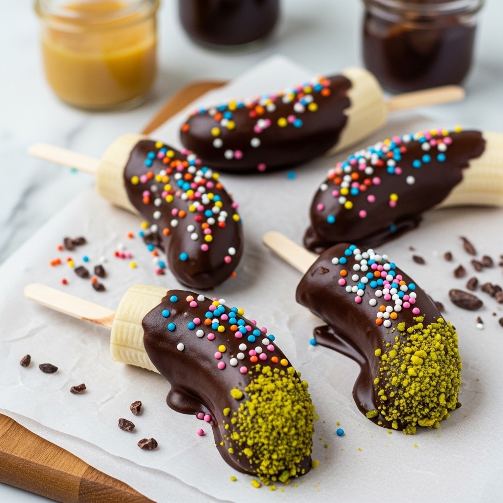 Chocolate Caramel Banana Pops (Vegan Gluten-Free) Recipe