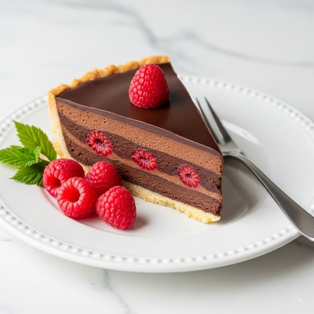 French Chocolate Tart with Raspberries Recipe