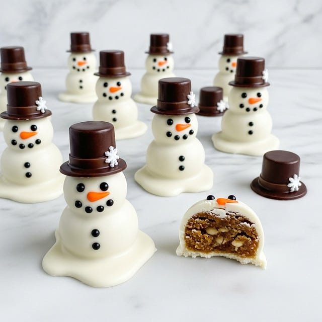 Melted Snowman Cookie Dough Bites Recipe