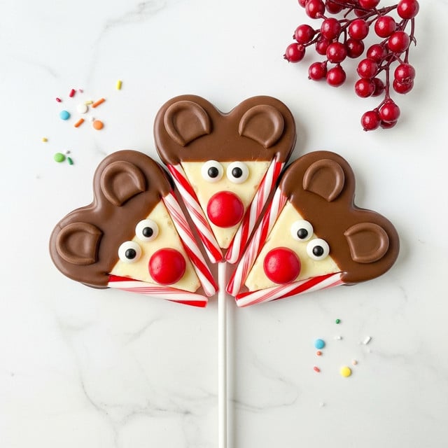 Candy Cane Reindeer Pops Recipe