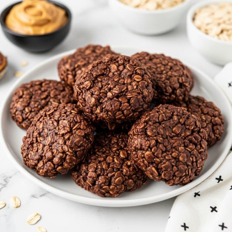 No Bake Peanut Butter Chocolate Cookies Recipe