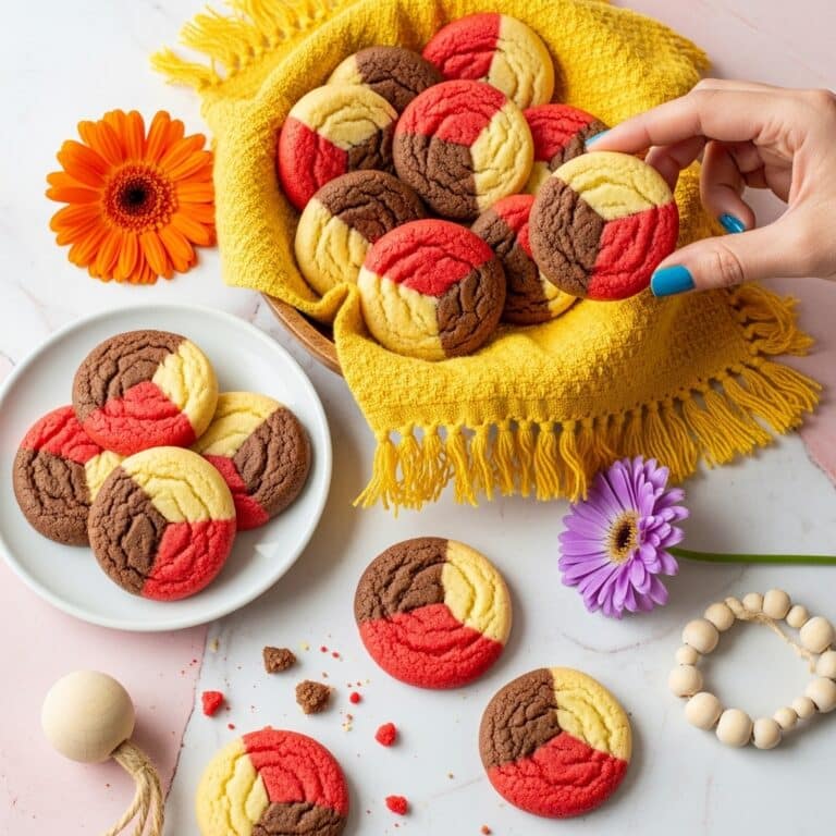 Colorful Polvorones with Orange, Hibiscus, and Black Cocoa Recipe