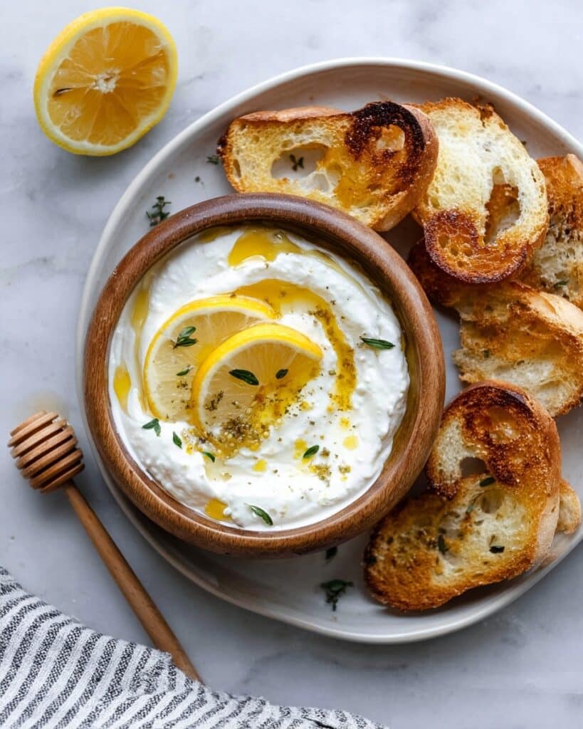 Whipped Ricotta with Lemon, Honey, and Fresh Thyme Recipe