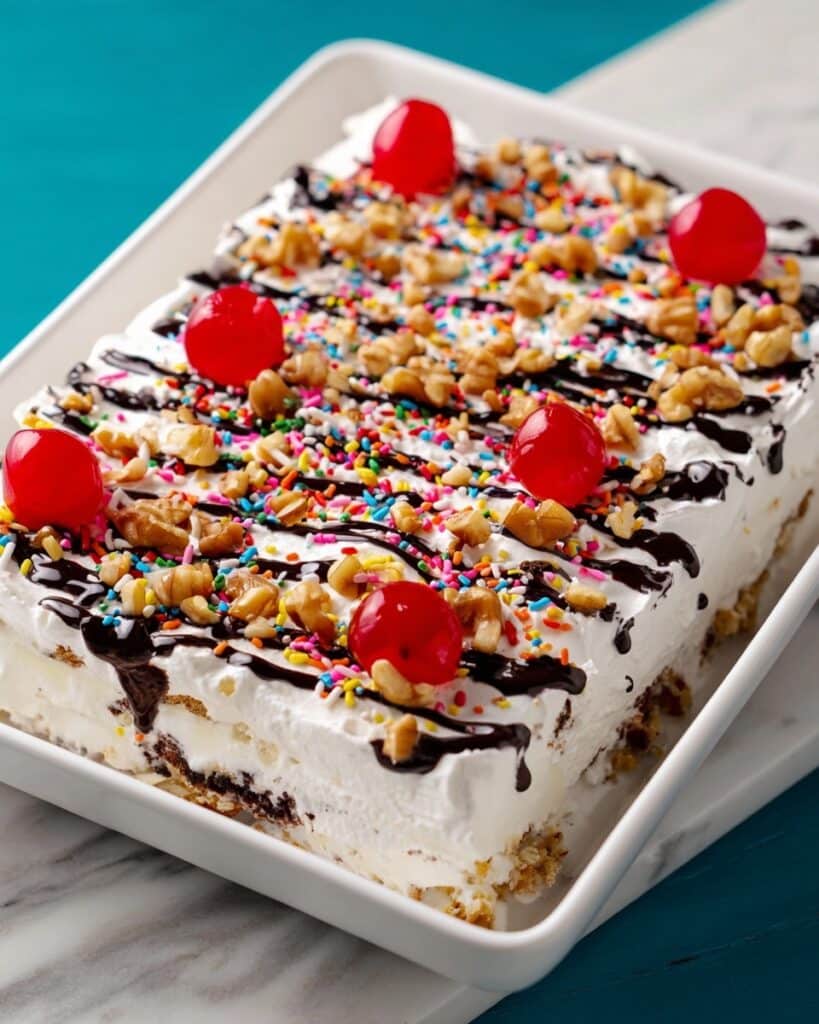 No-Bake Banana Split Lasagna Recipe