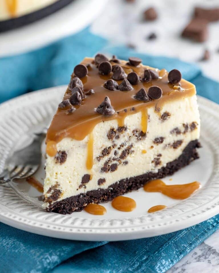 Caramel Chocolate Chip Cheesecake Recipe