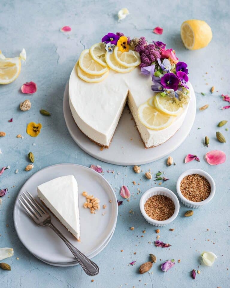 No-Bake Lemon Cheesecake Mousse Pie with Coconut Macadamia Crust Recipe
