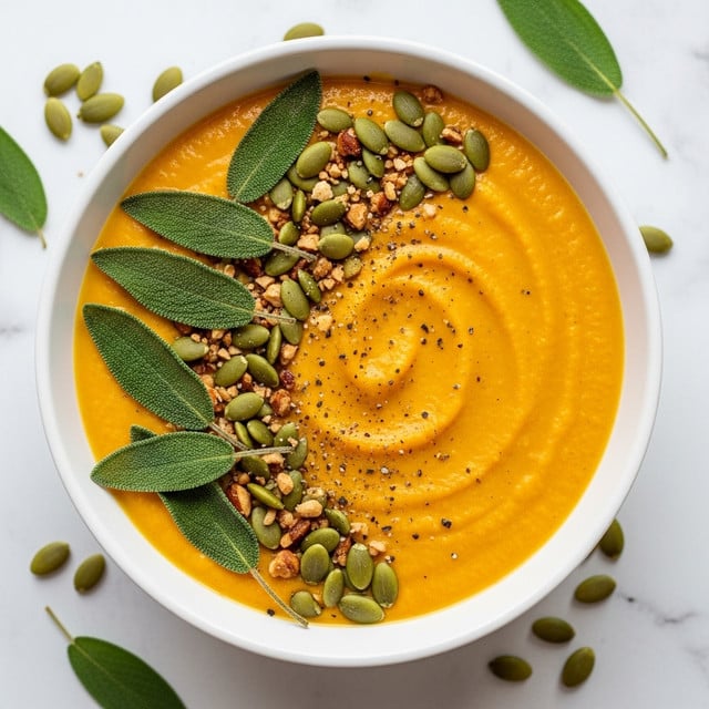 Roasted Pumpkin Soup with Coconut Milk, Sage, and Maple Recipe