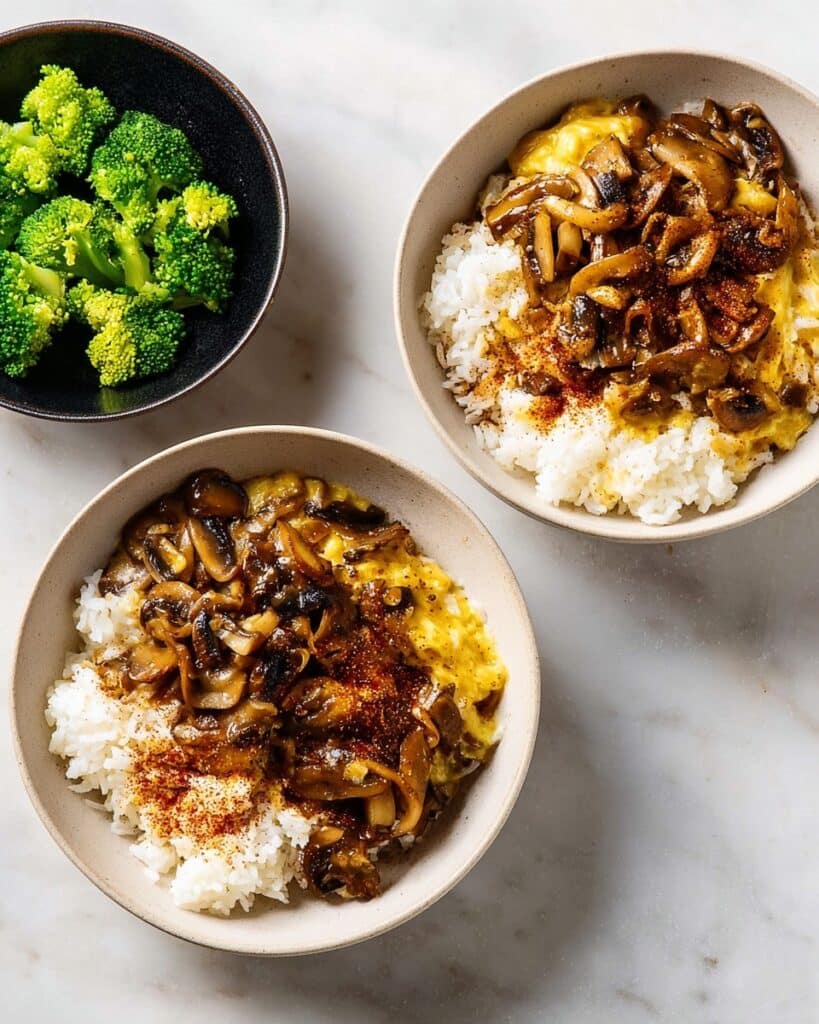 Mushroom and Egg Donburi Recipe