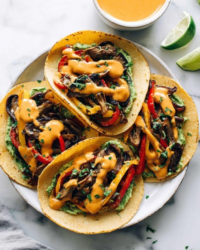 Vegan Sheet Pan Fajitas with Chipotle Queso Recipe