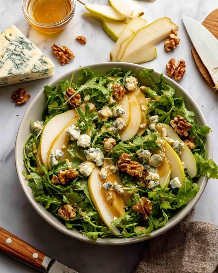 Pear Salad with Blue Cheese and Rocket Recipe