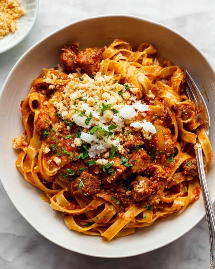 Calabrian Fish Ragu with Pasta and Pangrattato Recipe