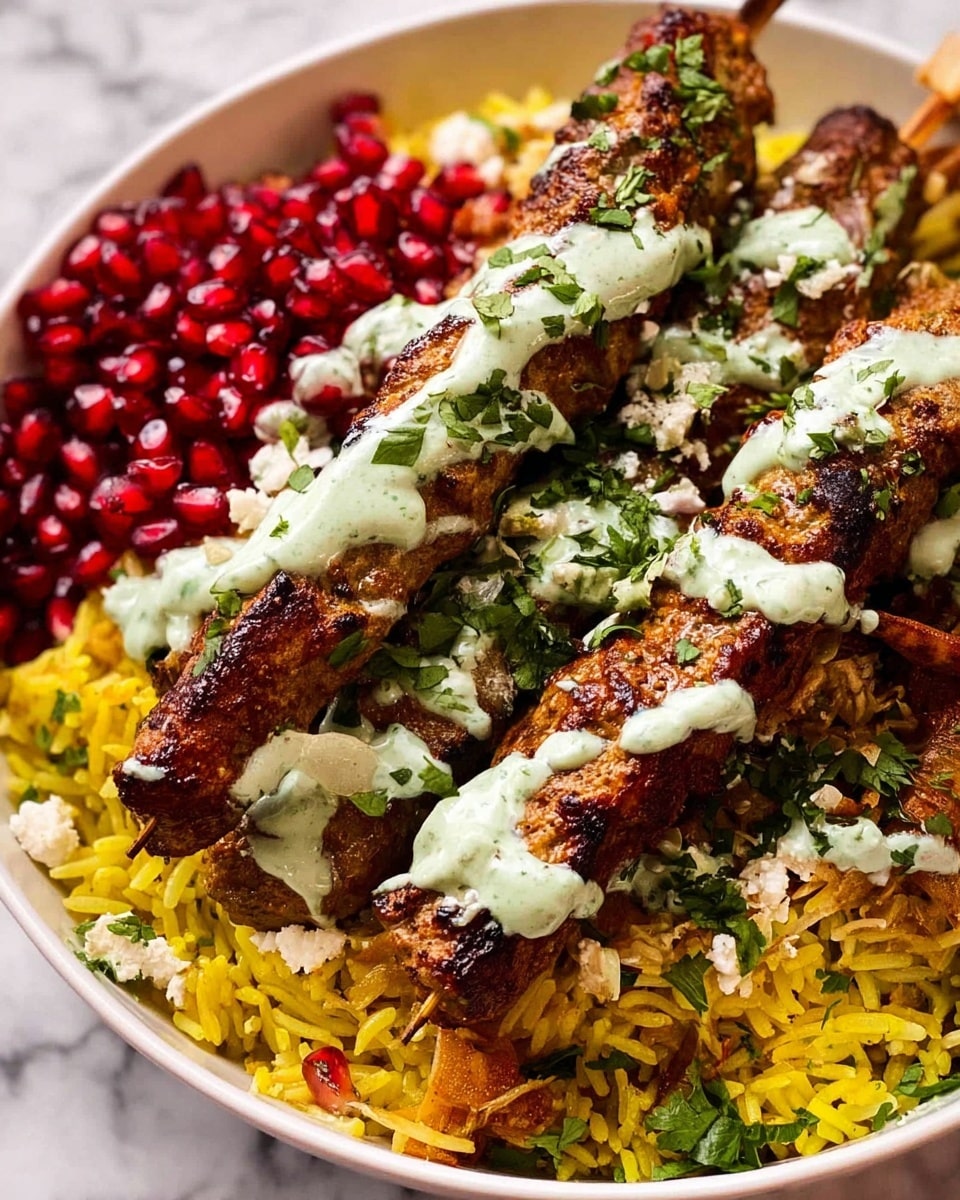 Fish Koftas with Minted Yogurt and Jewelled Rice Recipe