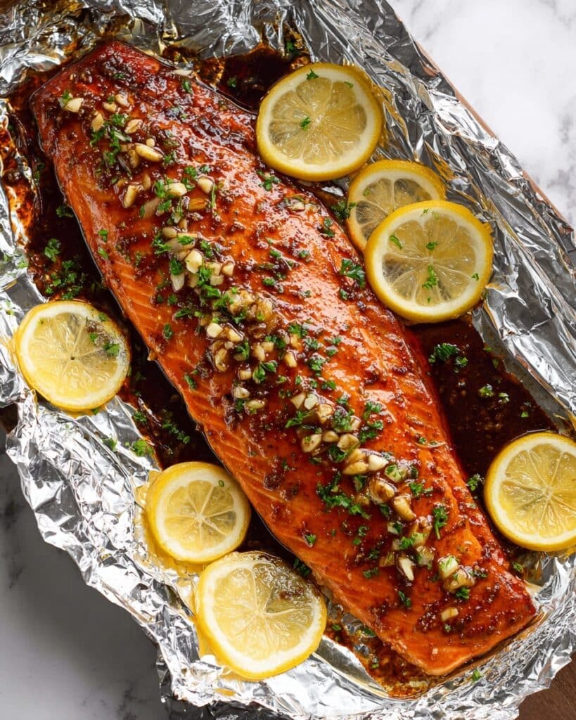 Garlic Brown Sugar Glazed Salmon Recipe