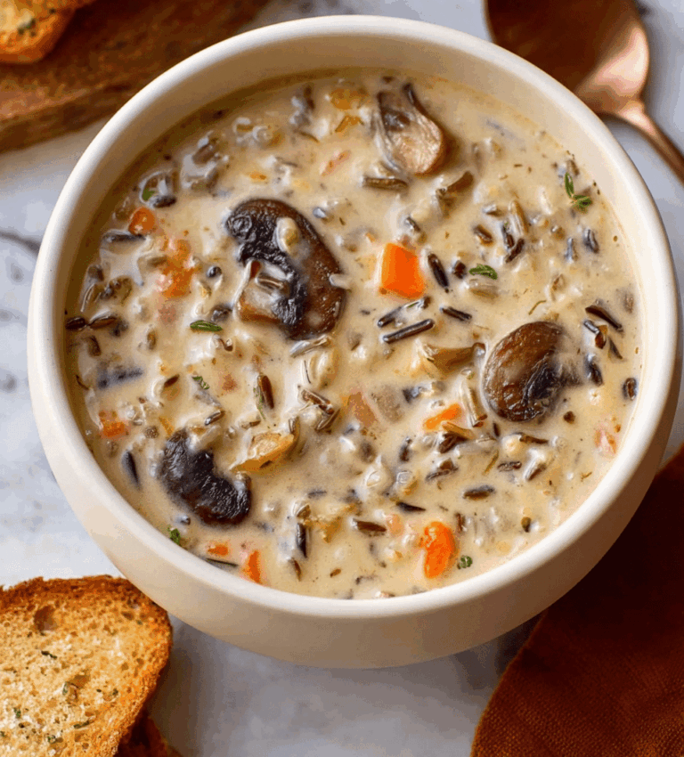 Creamy Wild Rice Mushroom Soup Recipe
